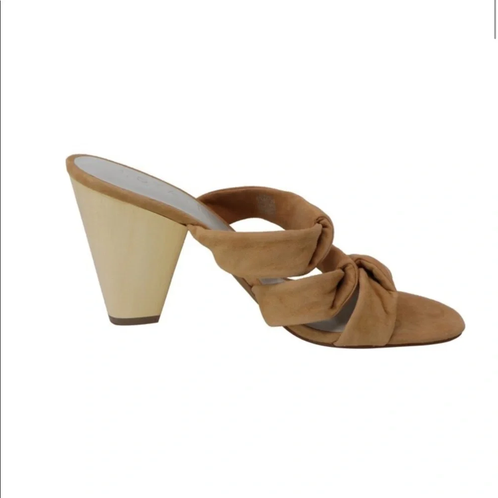 NWT 1 State Sz 8 Aisha kid suede wood clog sandal